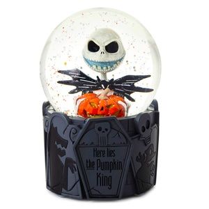 Disney The Nightmare Before Christmas Pumpkin King Snow Globe w/ Light and Sound